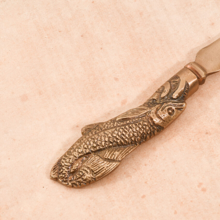 Antiqued Brass Fish Letter Opener - Image 4