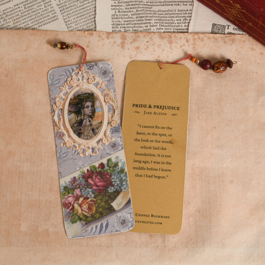 NFC Bookmark, Jackalope Girl with Quote