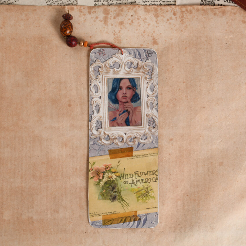 NFC Bookmark, Girl With Blue Bird