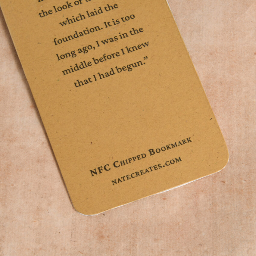 NFC Bookmark, Jane Austen Quote