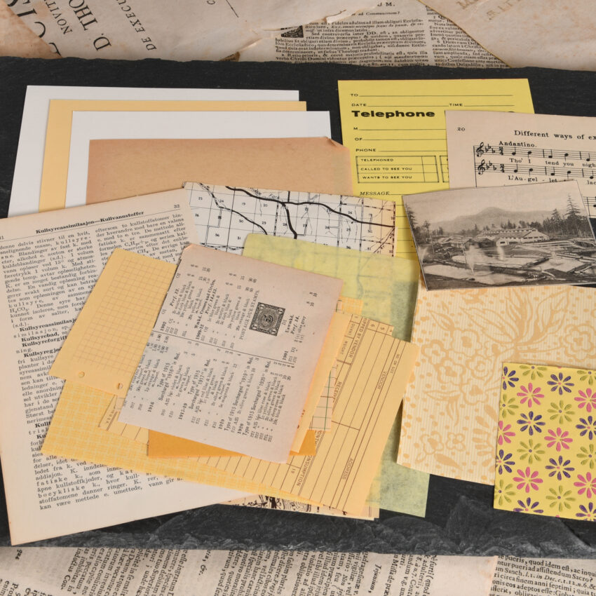 Ephemera Pack - Yellow Theme Vintage - Detail